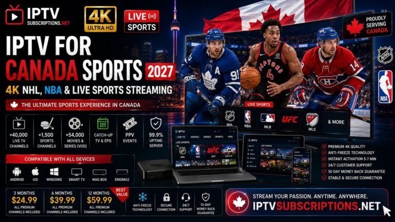 IPTV for Canada Sports 2027 – 4K NHL, NBA & Live Sports Streaming