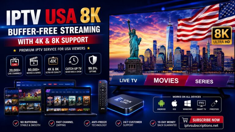 IPTV USA 8K– Buffer-Free Streaming with 4K & 8K Support