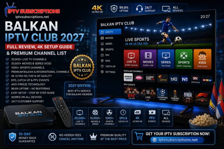 Balkan IPTV Club 2027 – Full Review, 4K Setup Guide & Premium Channel List
