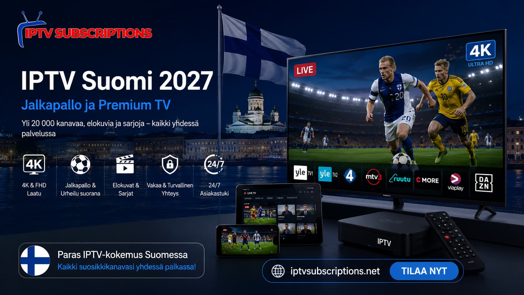 IPTV Suomi 2027 | Jalkapallo ja Premium TV