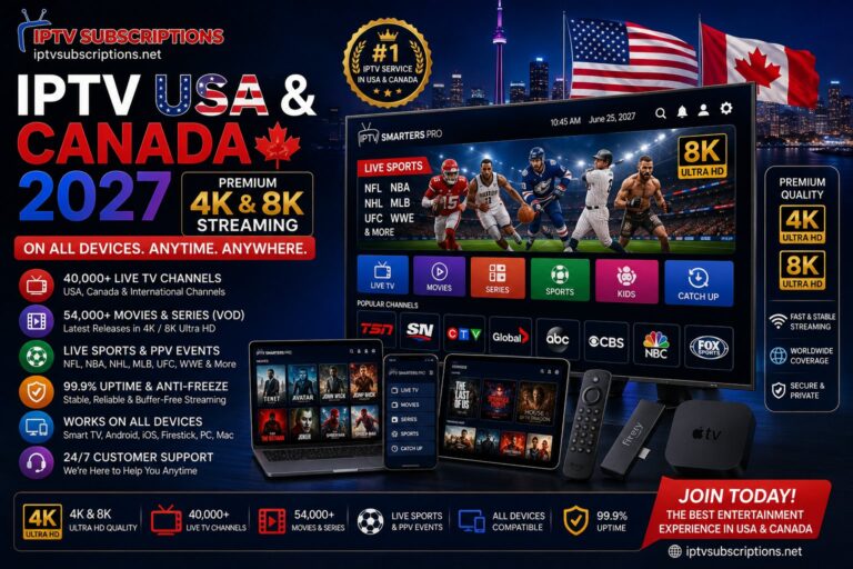 IPTV USA & Canada 2027 – Premium 4K & 8K Streaming on All Devices