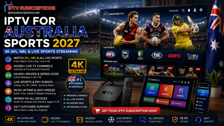 IPTV for Australia Sports 2027 – 4K AFL, NRL & Live Sports Streaming
