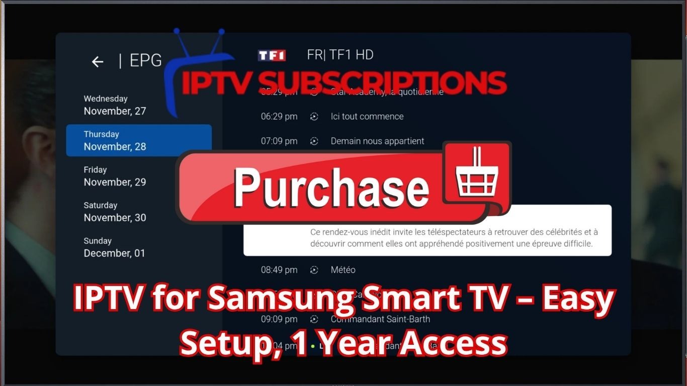 IPTV for Samsung Smart TV – Easy Setup, 1 Year Access