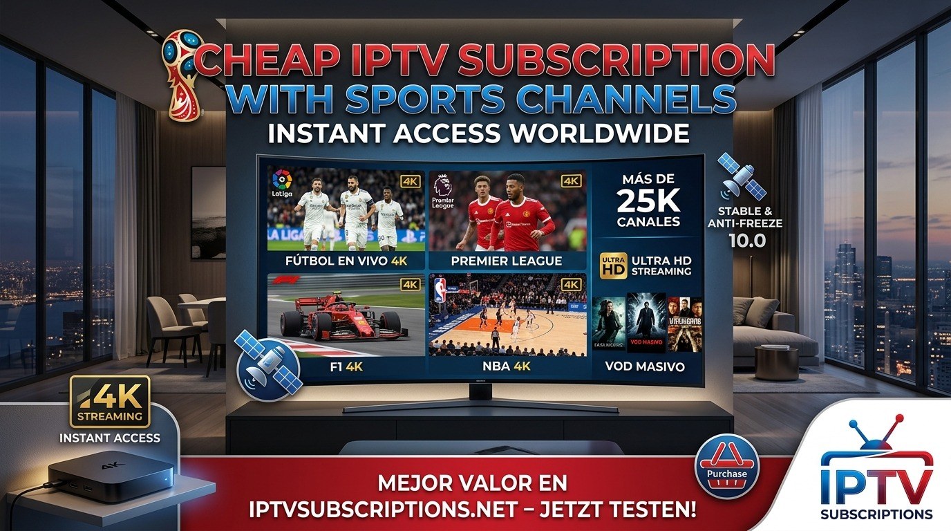 Cheap IPTV Subscription With Sports Channels Instant Access Worldwide