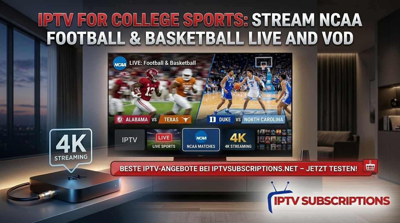IPTV for College Sports : Stream NCAA Football & Basketball Live and VOD