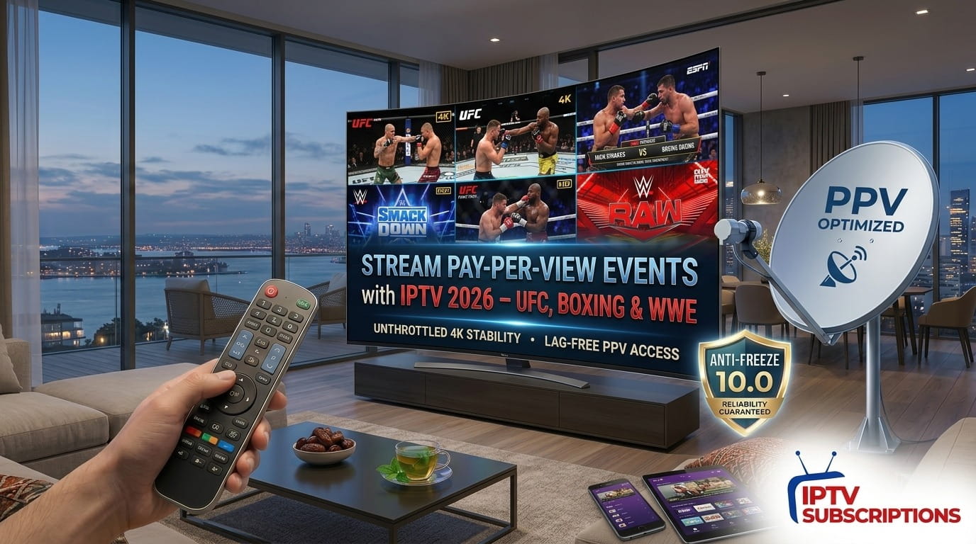 Stream Pay-Per-View Events with IPTV 2026 – UFC, Boxing & WWE