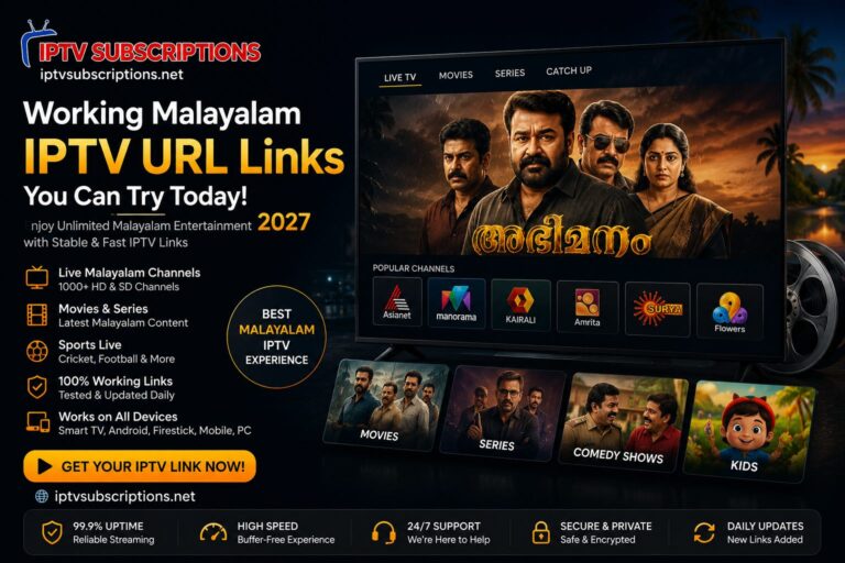Working Malayalam IPTV URL Links You Can Try Today 2027