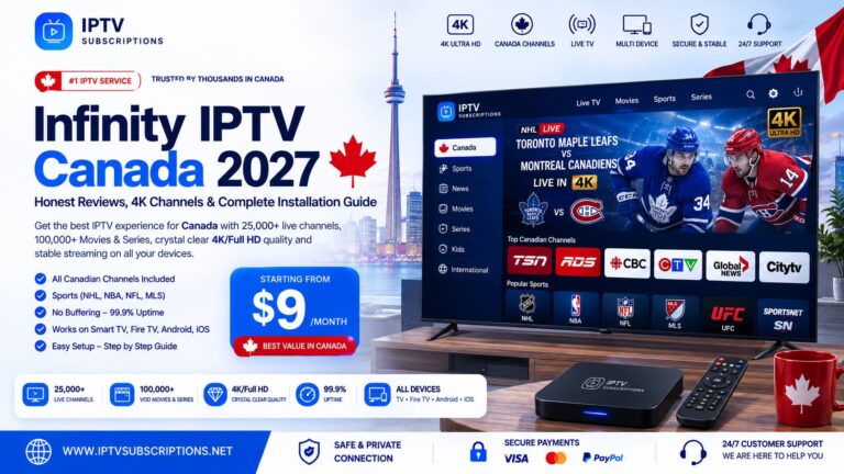 Infinity IPTV Canada 2027 – Honest Reviews, 4K Channels & Complete Installation Guide