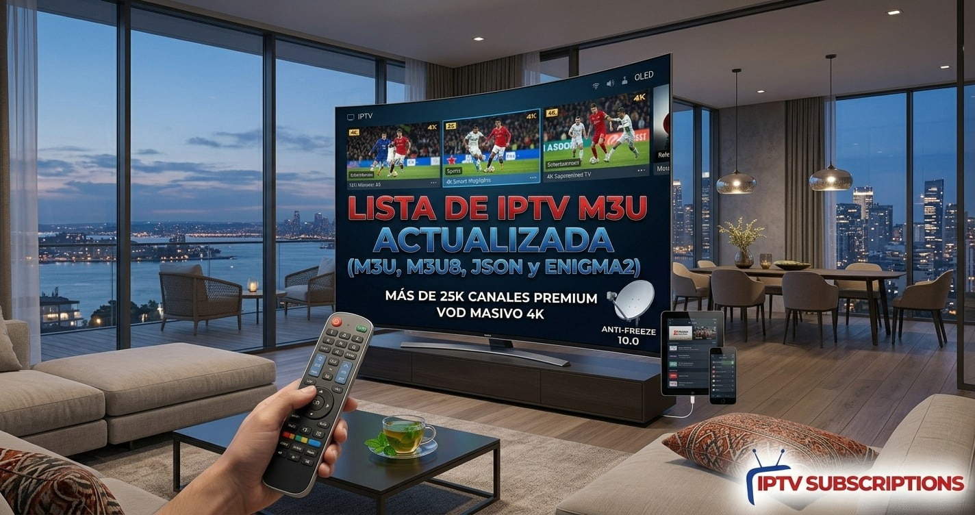 lista de iptv m3u actualiza M3U M3U8 JSON y Enigma2