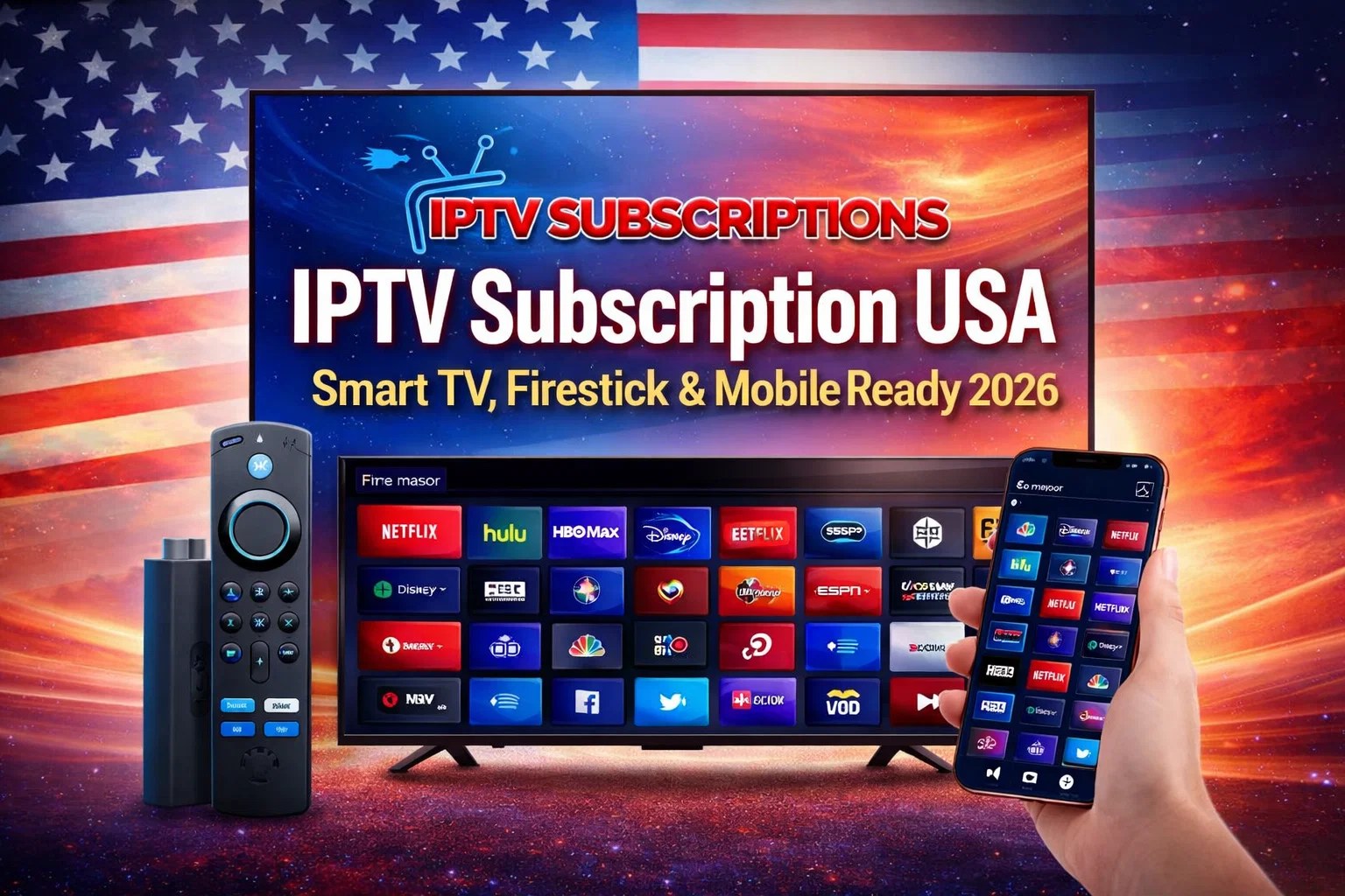 IPTV Subscription USA – Smart TV, Firestick & Mobile Ready 2026