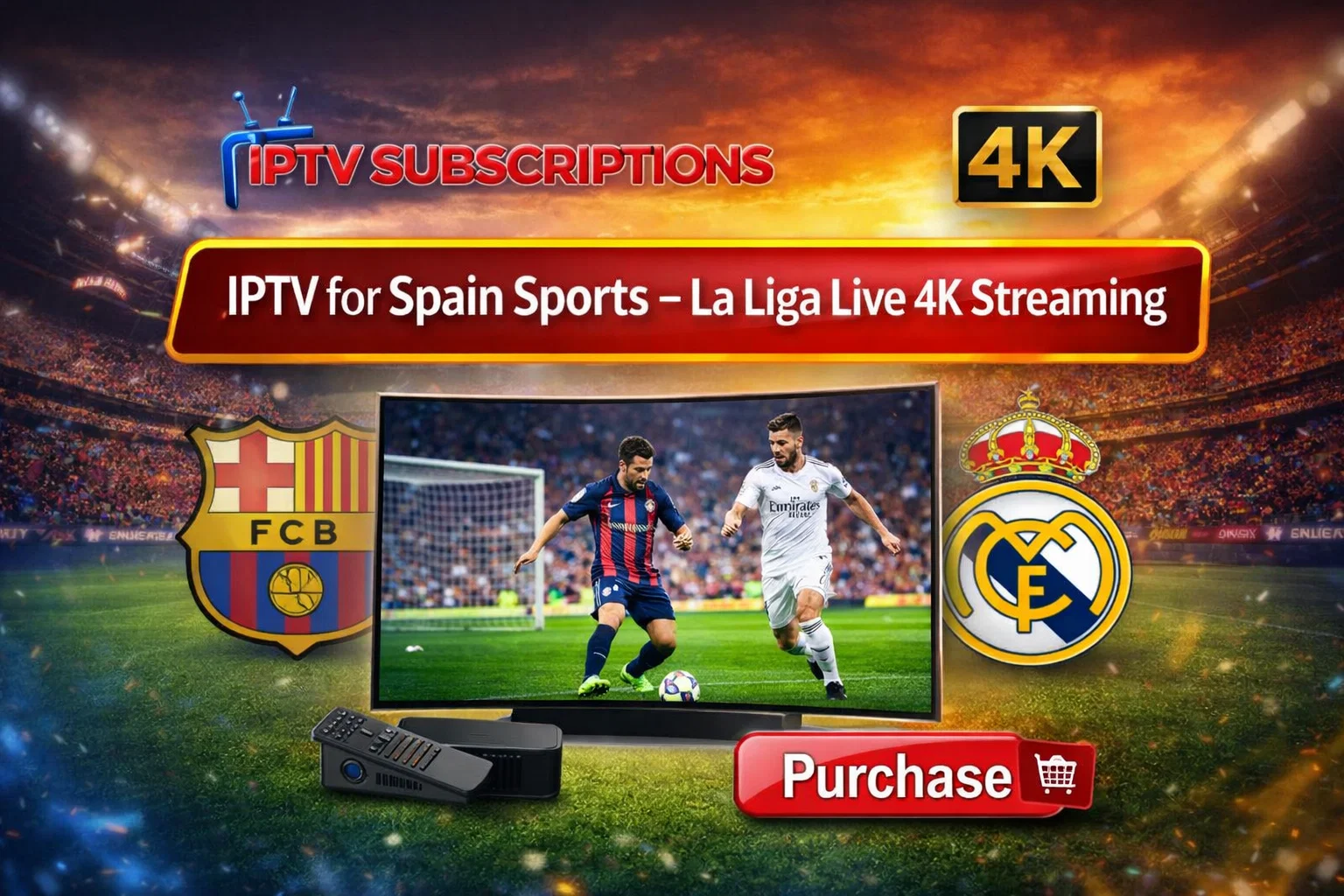 IPTV for Spain Sports – La Liga Live 4K Streaming