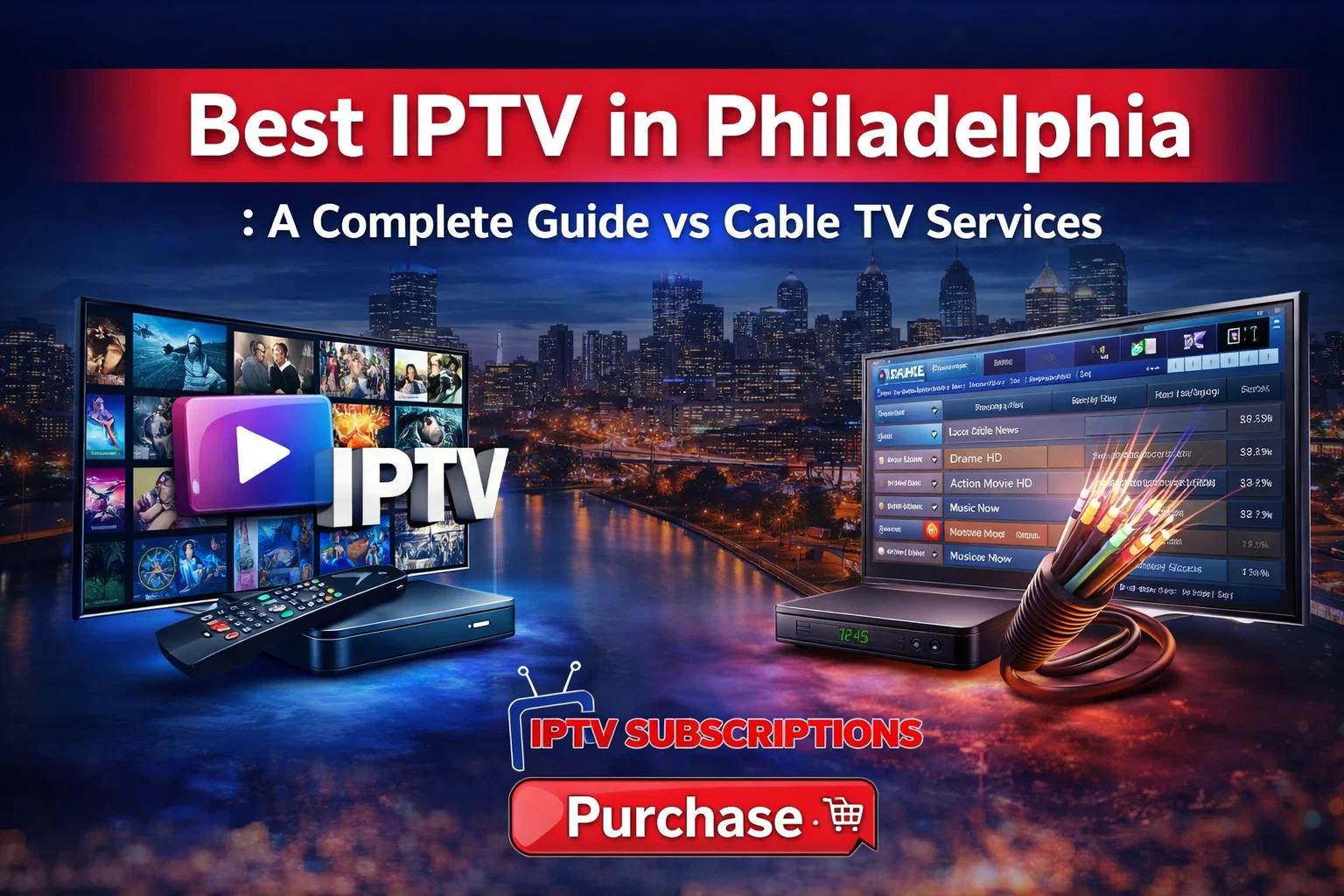 IPTV in Philadelphia : A Complete Guide vs Cable TV Services