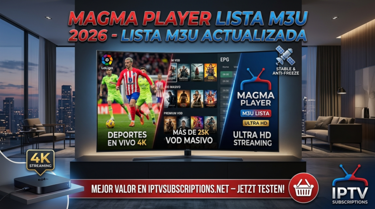 magma player lista m3u 2026 - Lista m3u actualizada