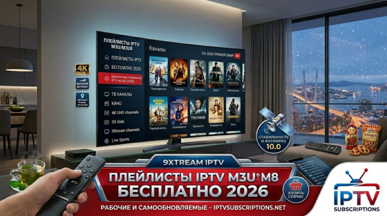 плейлисты iptv m3u m3u8 бесплатно 2026