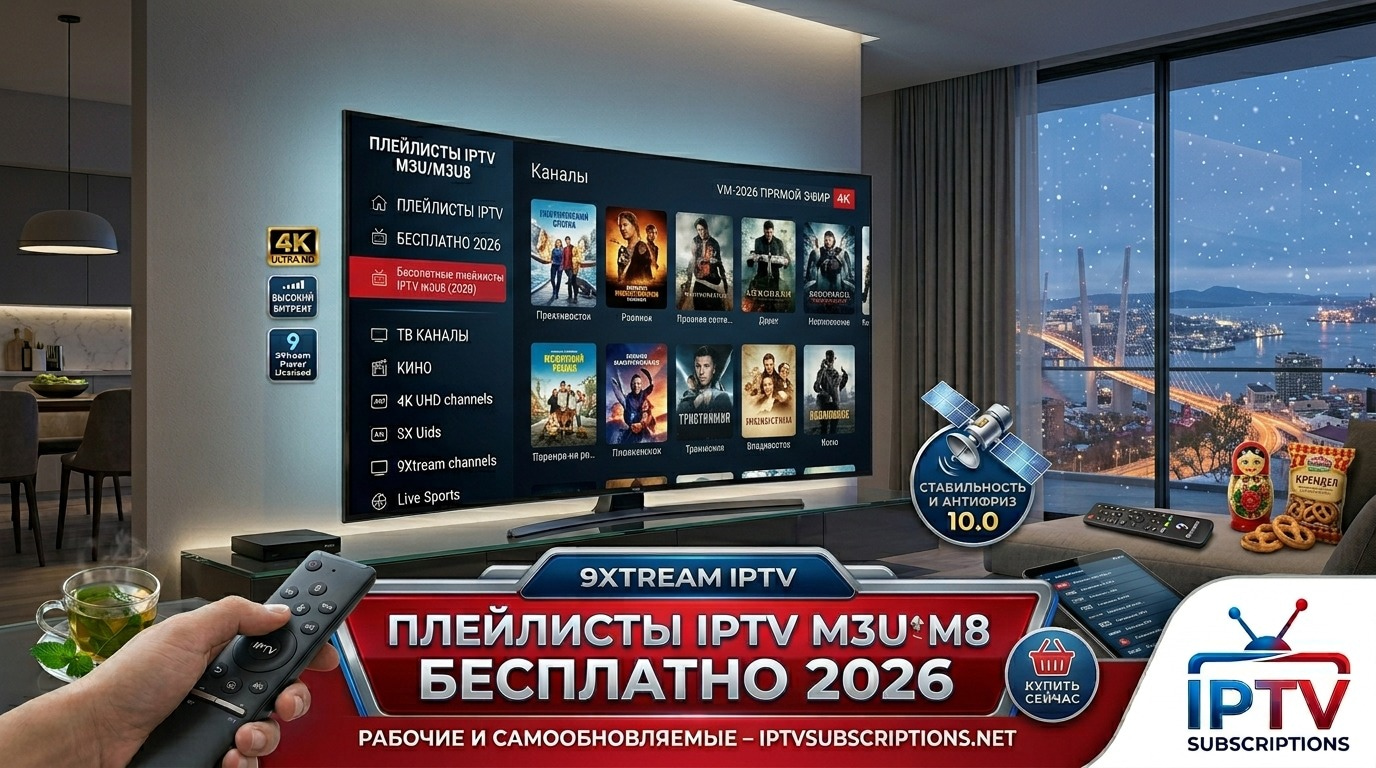 плейлисты iptv m3u m3u8 бесплатно 2026
